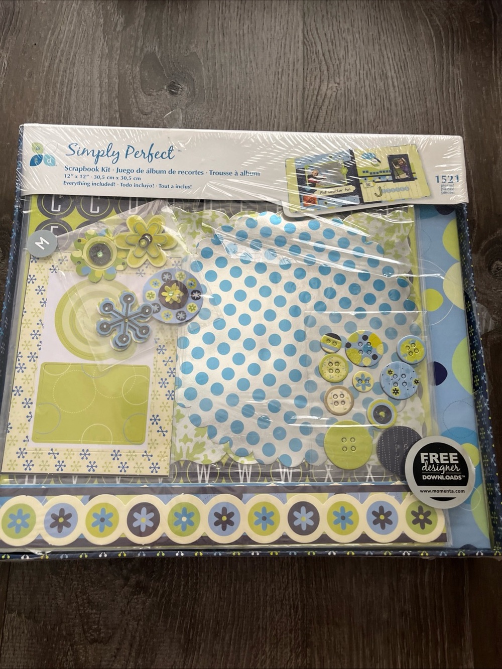 Blue & Lime Scrapbook Kit - Simply Perfect